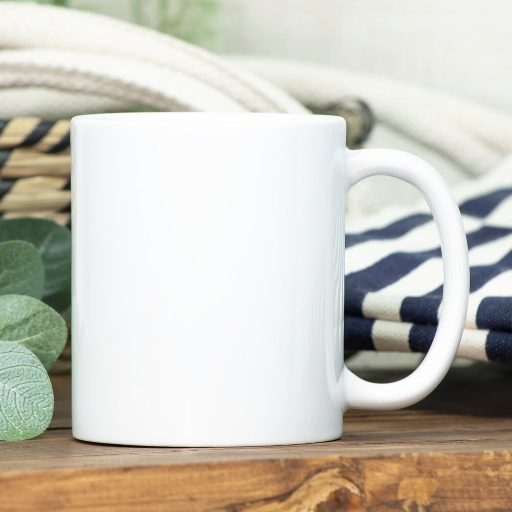 Mugs, Set of 4, 11 ounces, white, for sublimation or heat transfer designs